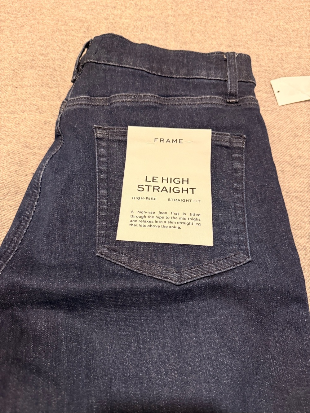 Frame Denim Le High Straight Dark Blue jeans